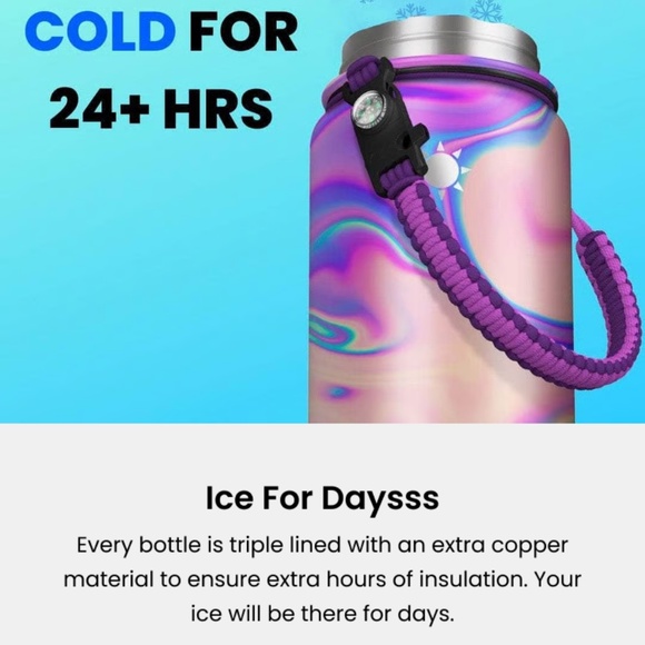 FrostBuddy 24oz Sports Buddy~ Stainless Steel Insulated Water Bottle~NEW - Picture 9 of 10